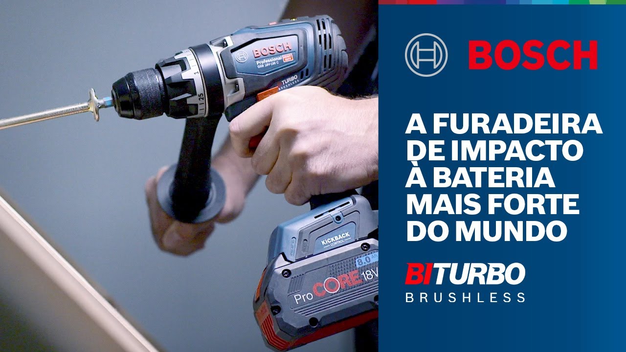 GSB 18V-150 C BITURBO | A Furadeira de Impacto &agrave; Bateria mais forte do mundo!