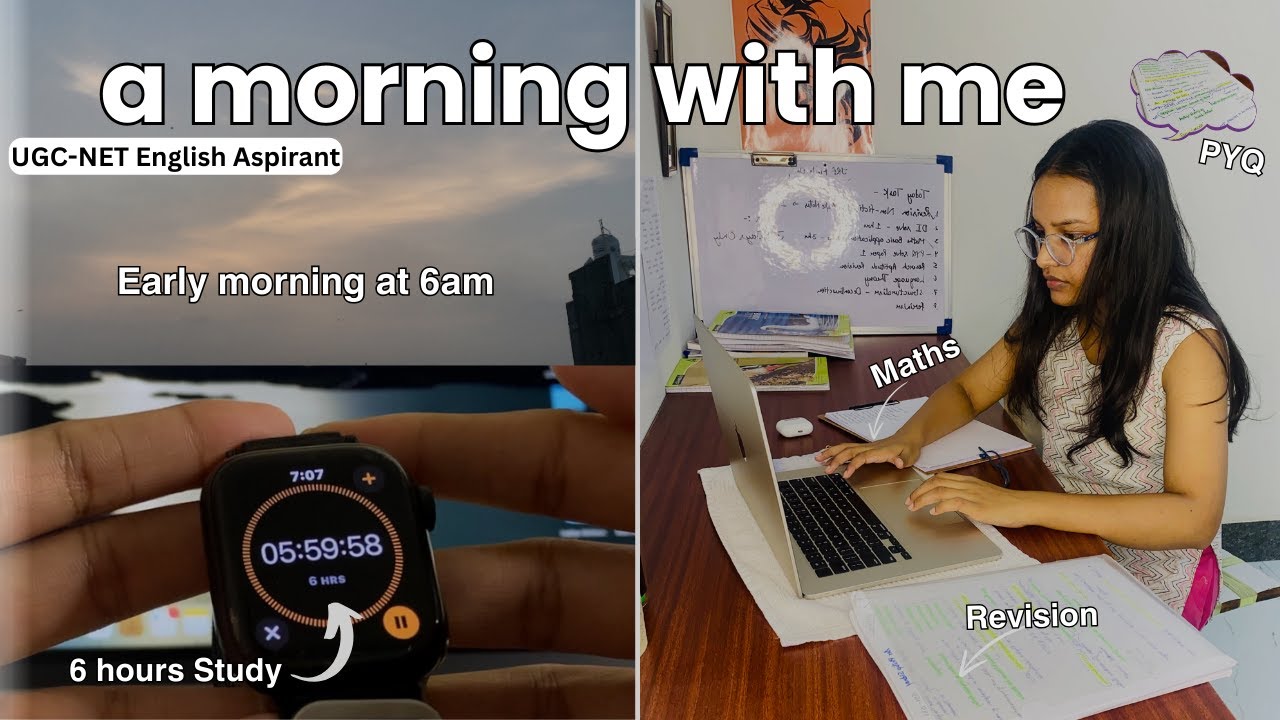6 AM Study Vlog | UGC-NET English Aspirant📚