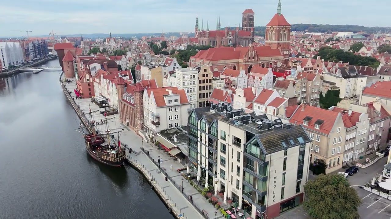 Gdansk VIBES Poland | Drone footage 4K Travel London to Gdansk