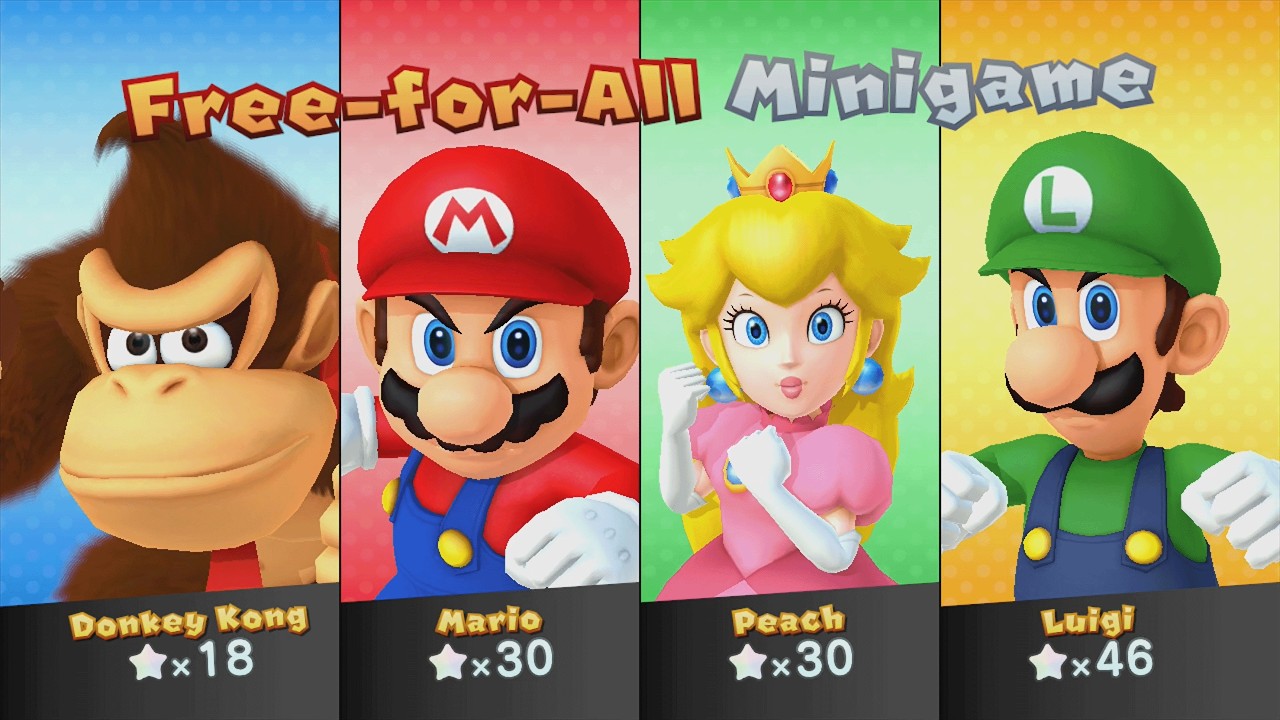 Mario Party 10 - Donkey Kong vs Mario vs Peach vs Luigi - Chaos Castle
