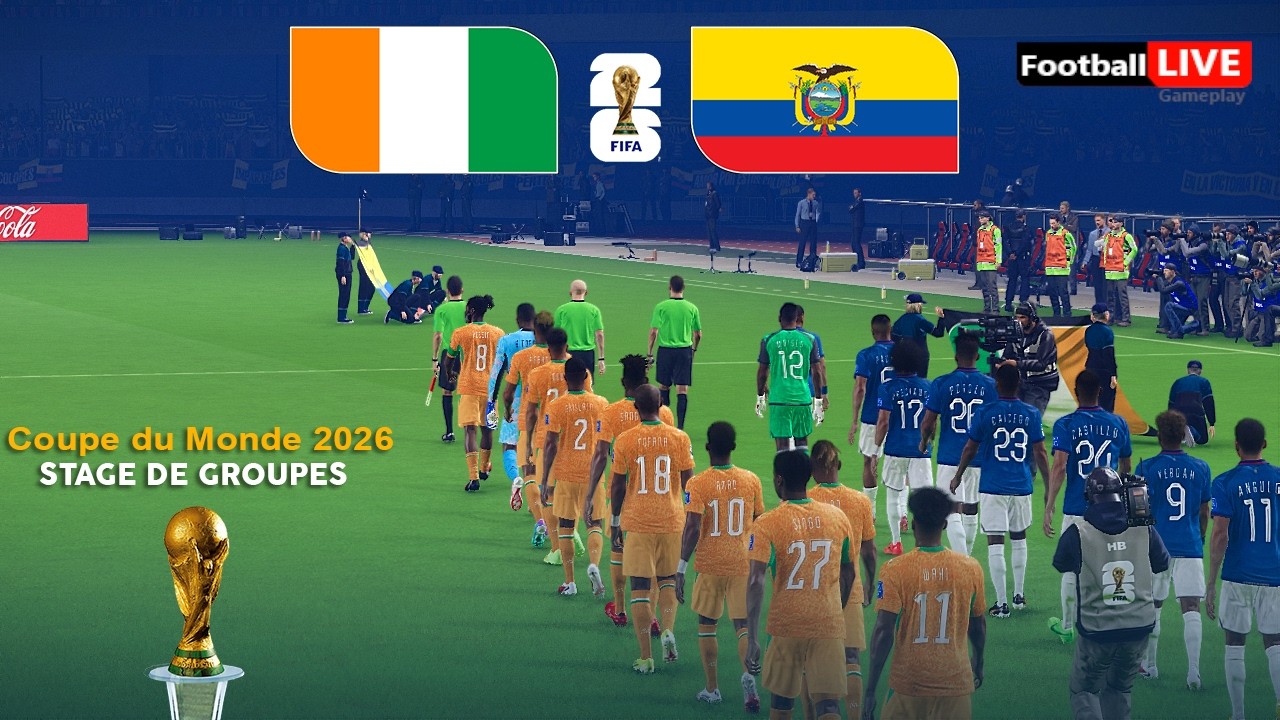 C&Ocirc;TE D'IVOIRE vs &Eacute;QUATEUR - Coupe du Monde de la FIFA 2026 | Match complet | Simulation PES