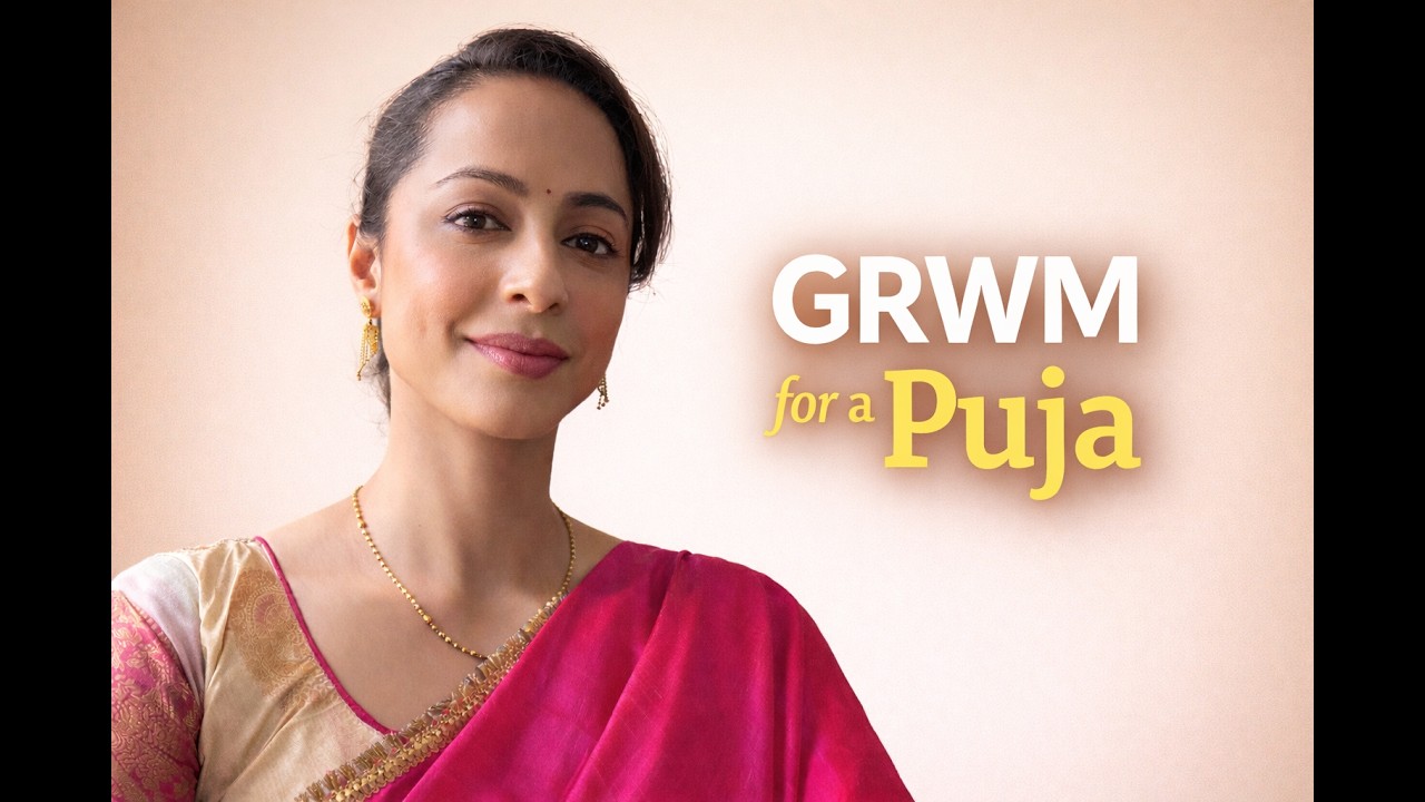 Get Ready With Me for a Satyanarayan Puja at a Friend's place | Traditional Indian GRWM 🪔