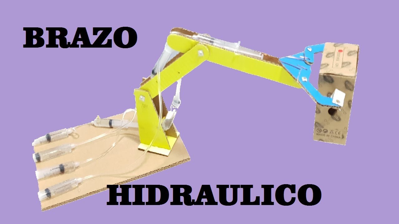 Construccion de Brazo Hidraulico de Carton con Jeringas