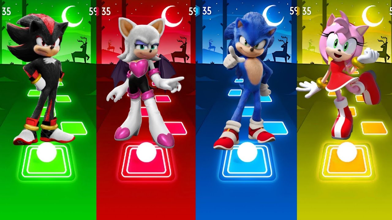 🔴 Sonic SUPER 😱OTHE HEDGEHOG 3 Tiles Hop 🎯 Cedm rush 🟢