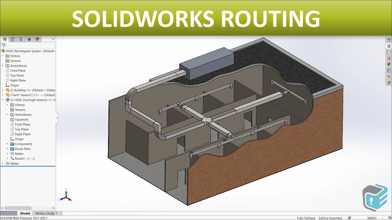 SOLIDWORKS Routing - HVAC Systems | Rectangular Ducting