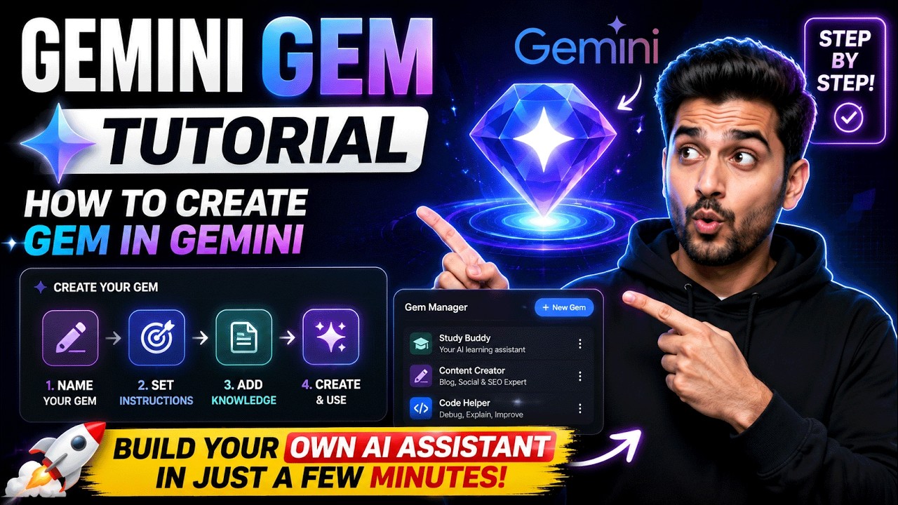 Учебник по Gemini Gem: как создать Gem в Gemini
