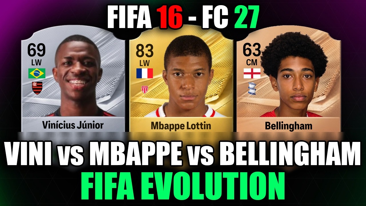 Vin&iacute;cius Jr против Mbapp&eacute; против Bellingham 😱🔥 ТРИО Реал Мадрида в FIFA EVOLUTION!! FIFA 16 - FC 27