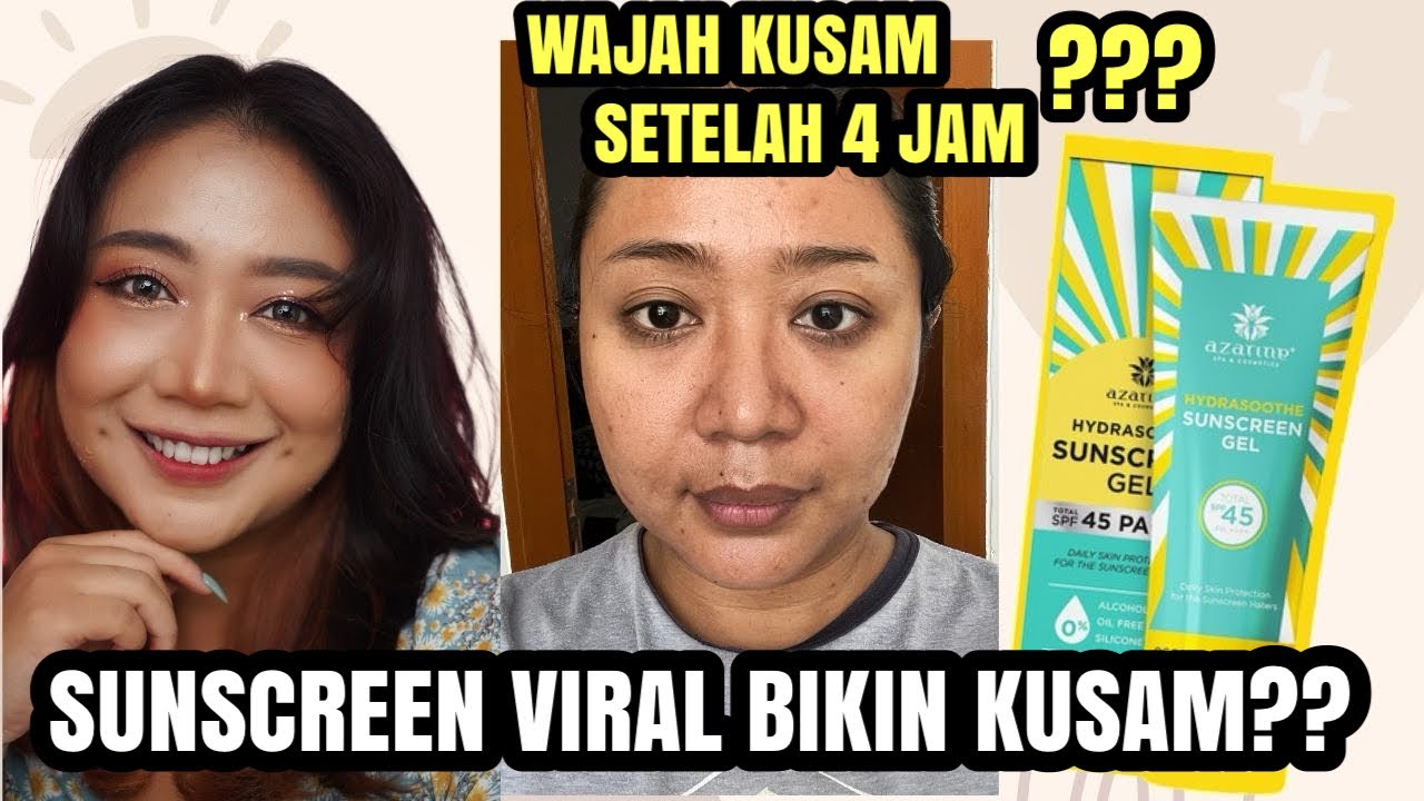 Review Azarine Hydrasoothe Sunscreen Gel SPF45 PA++++ Sunscreen untuk kulit jerawat tanpa whitecast