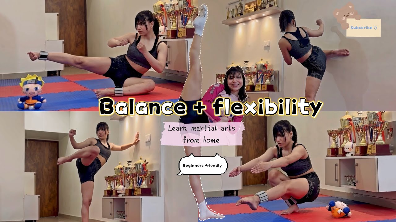 30 Min Martial Arts Flexibility & Balance Workout | Home Training for Beginners l fat loss l mma