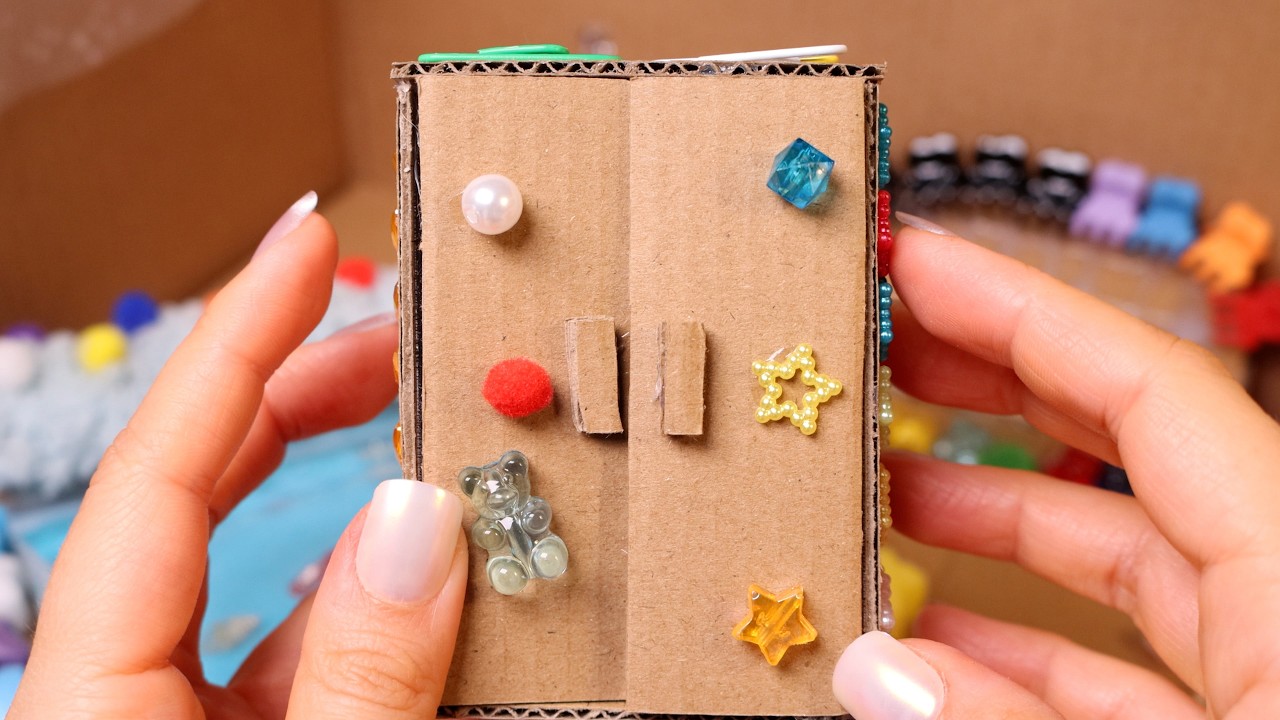 ASMR 달그락 거리는 피젯보드 미니집에서 보석가구 만지작💎✨Fidget Board · Mini House · フィジェットボード