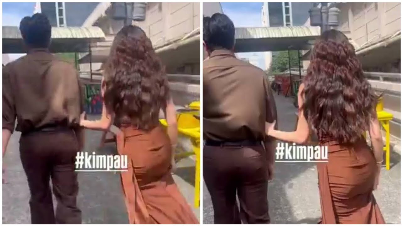 SO SWEET‼️KIM MAHIGPIT ANG HAWAK SA BRASO NI PAULO HABANG NAGLALAKAD SA BAKURAN NG ABS CBN❤️