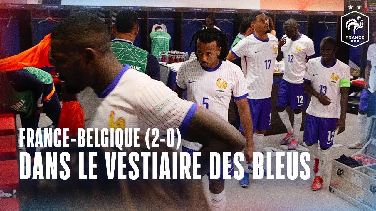 Dans le vestiaire de l'Equipe de France à Lyon