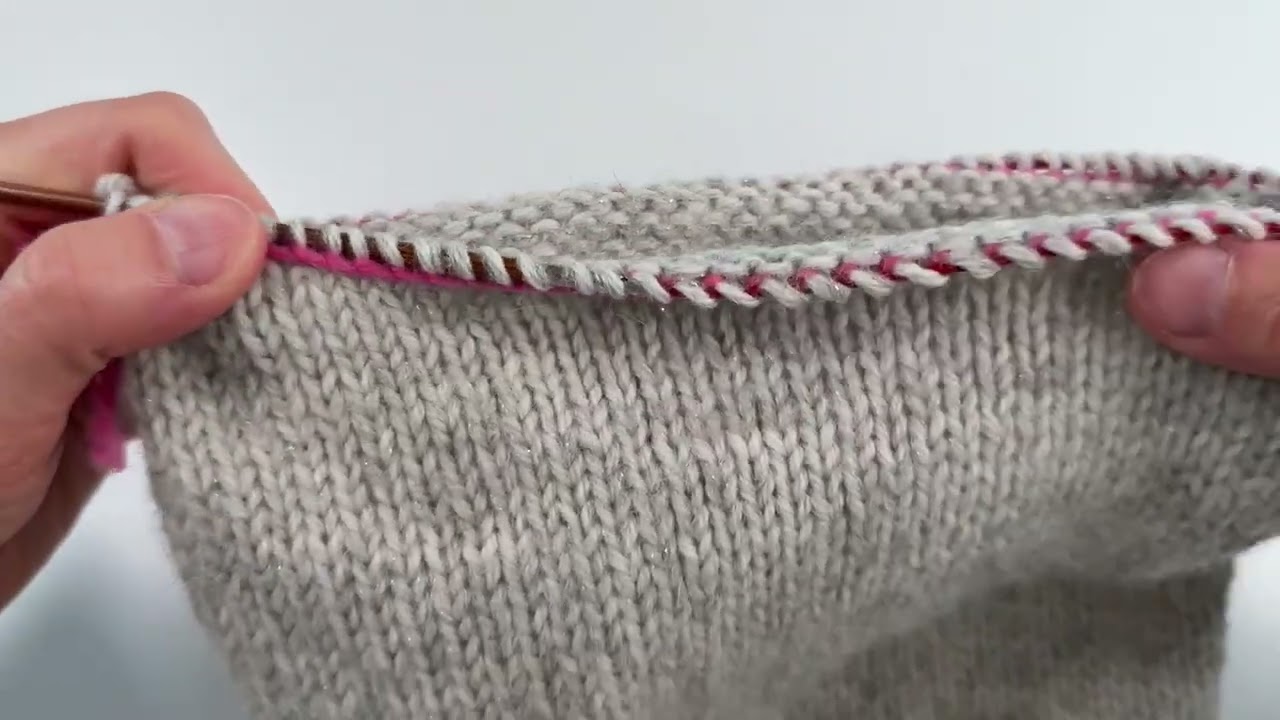 Removing scrap yarn from Provisional Long tail cast on