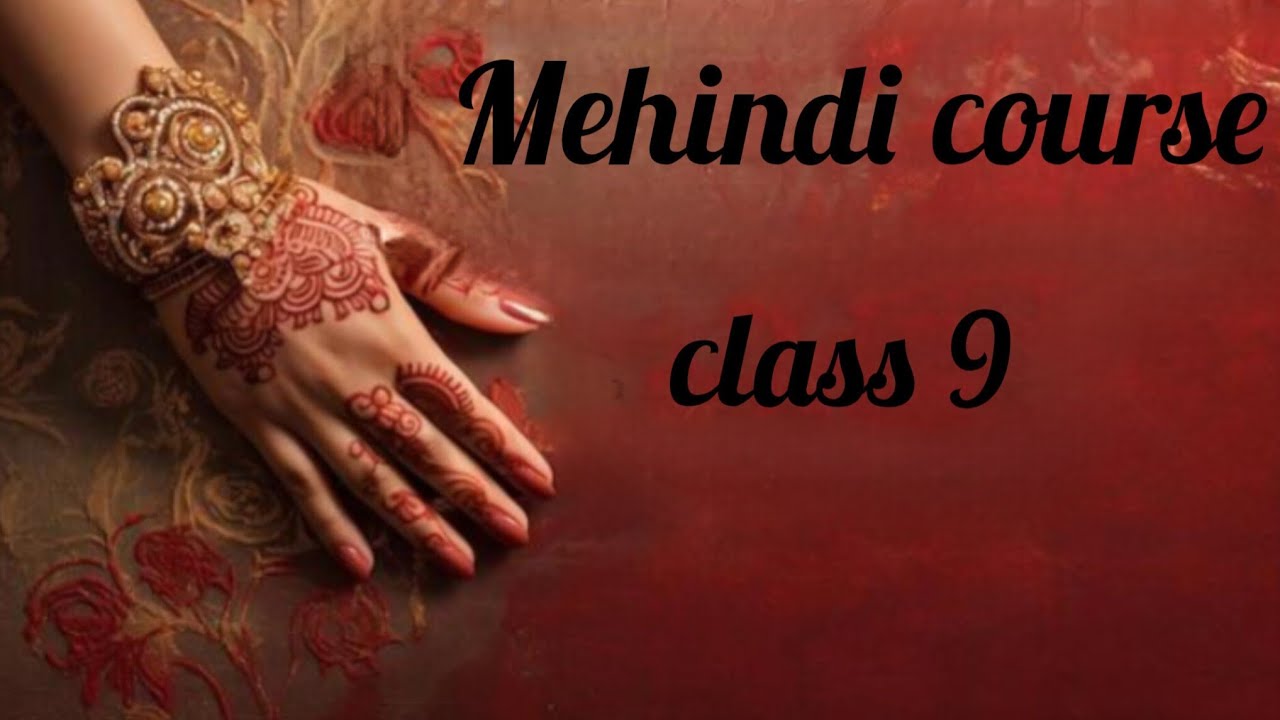 Mehendi course class 9:Half side design