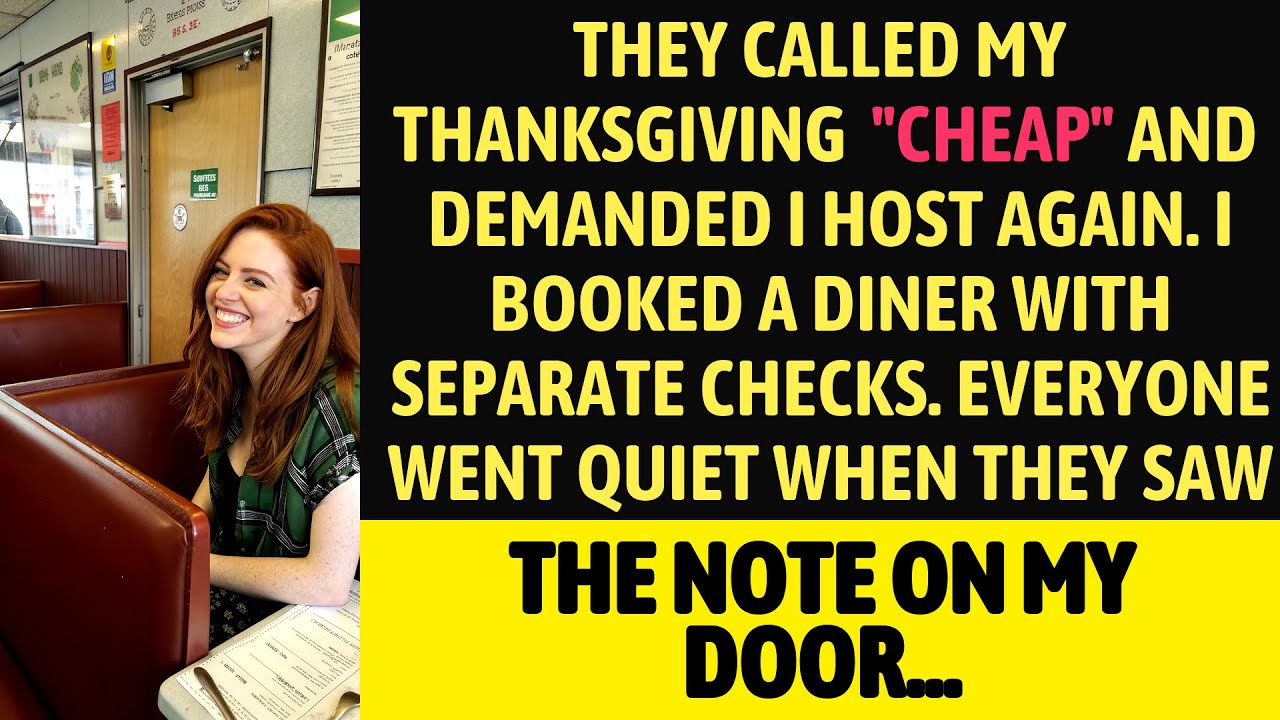 They Called My Thanksgiving 'Cheap' And I Booked a Diner With Separate Checks