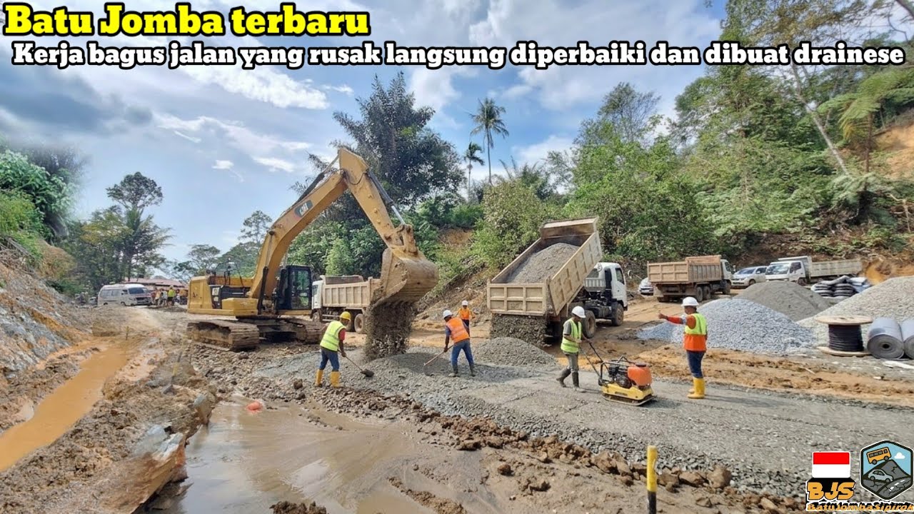 Batu jomba terbaru‼️Kerja bagus jalan yang rusak langsung diperbaiki dan dibuat drainese