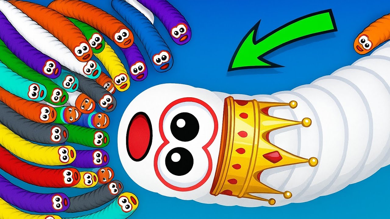 Worms Zone.io Epic Gameplay Saamp wala game #saampwalagame #slitherio #wormszone #viral 