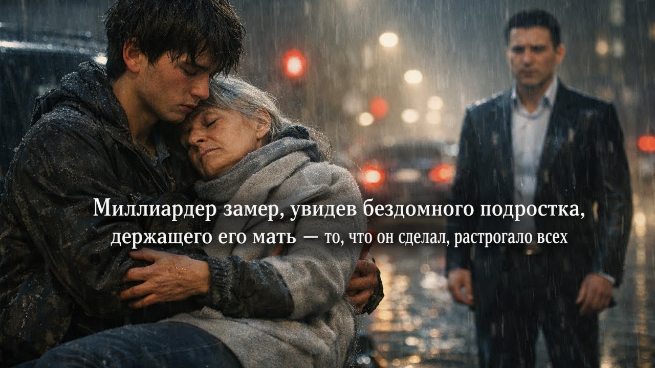 Бездомный подросток спасает мать миллиардера  этот момент изменил их жизни навсегда