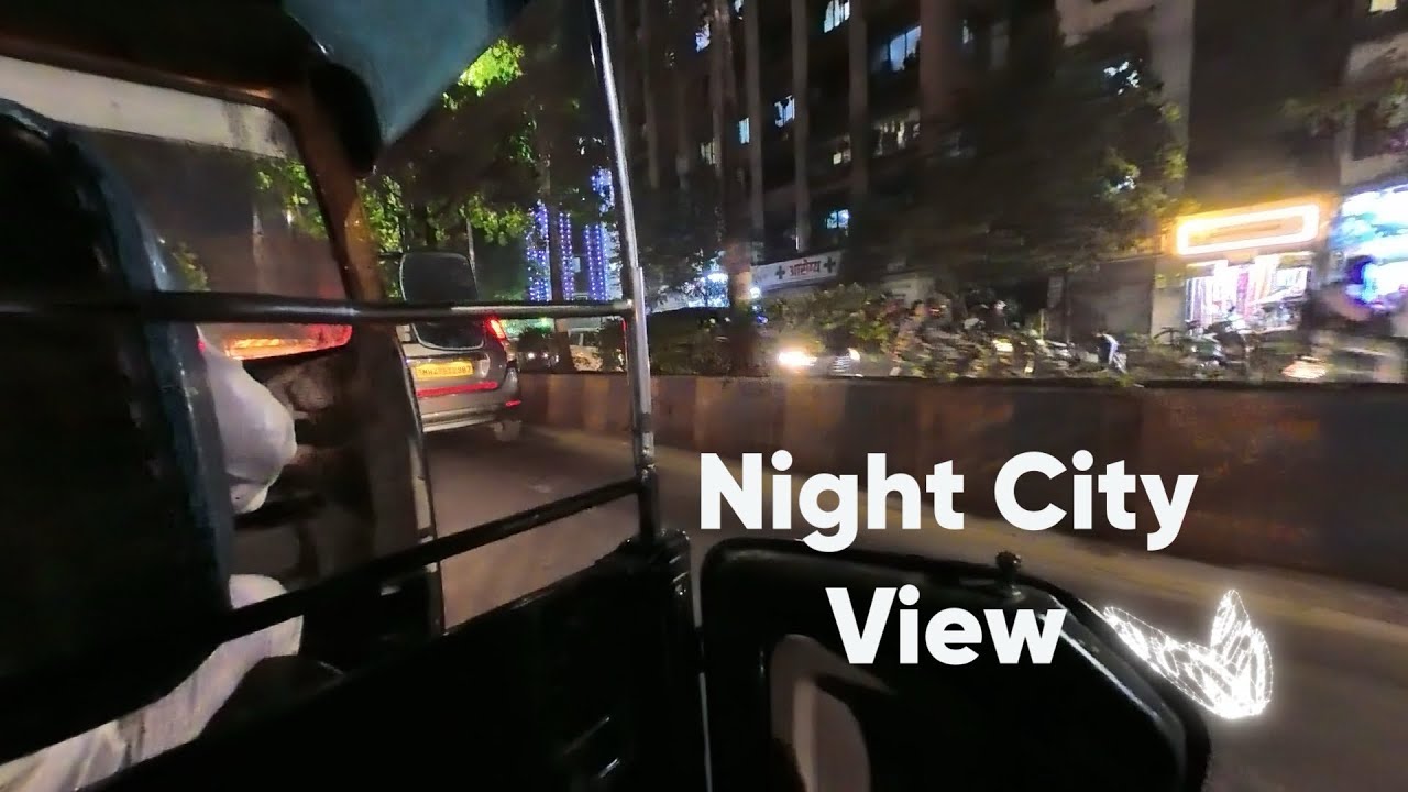 Night City Lights from an Auto Rickshaw 🌃🛺 | Relaxing Passenger POV