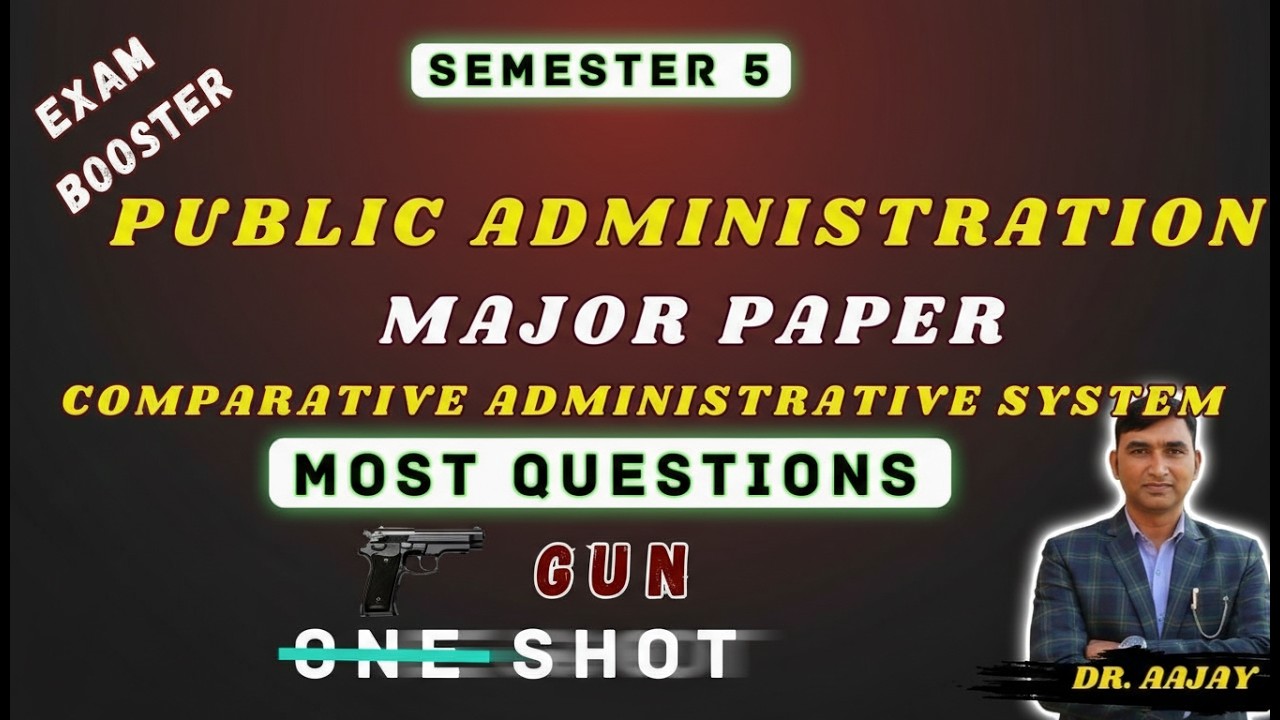 Public Administration: Semester 5: Major Paper: MOST QUESTIONS 
