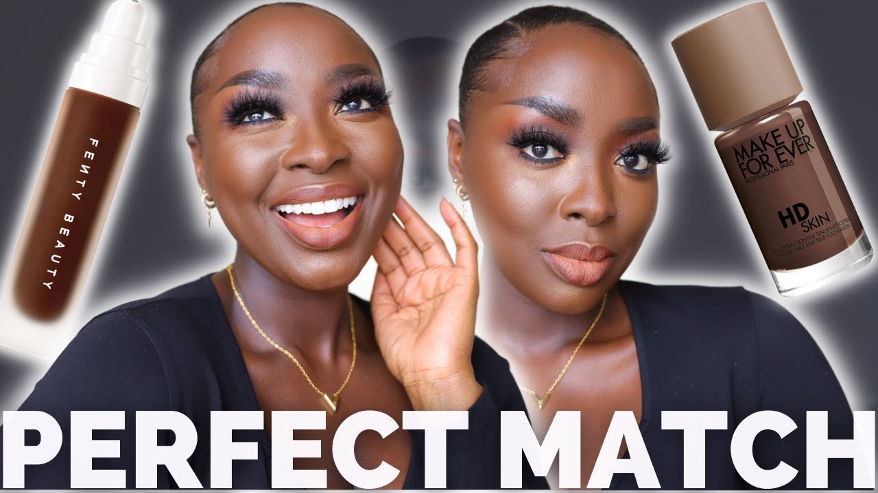 these 2 FOUNDATIONS are PERFECT 4 MY SKINTONE! MATTE FULL COVERAGE NATURAL DARK SKIN | menaadubea