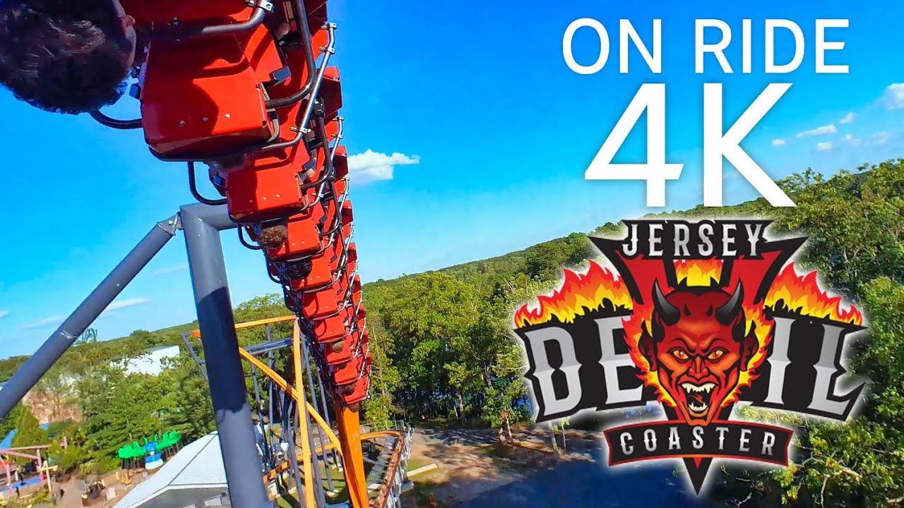 Jersey Devil Coaster - ON RIDE - Front and Last Seat - Six Flags Great Adventure