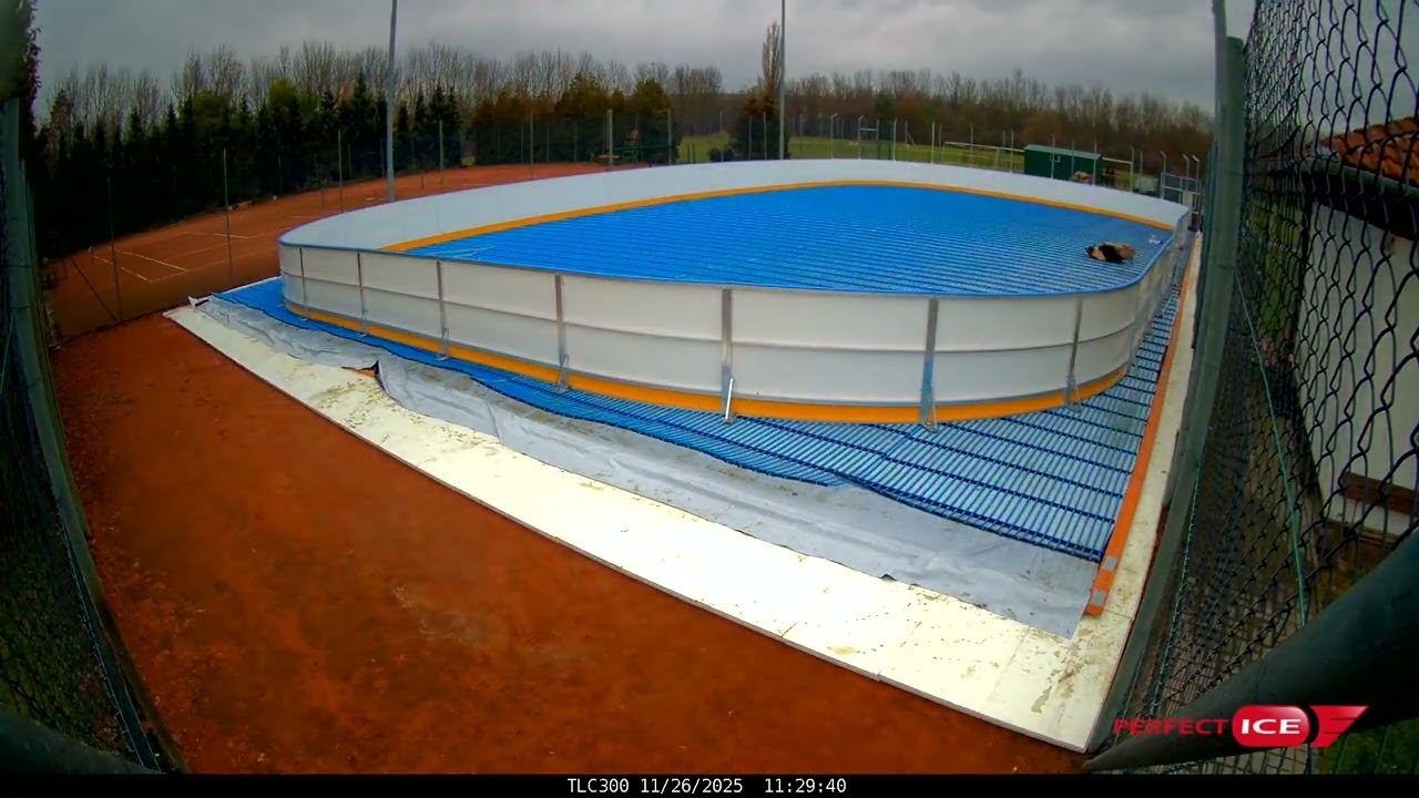 Mobilní kluziště Veké Bílovice Time lapse