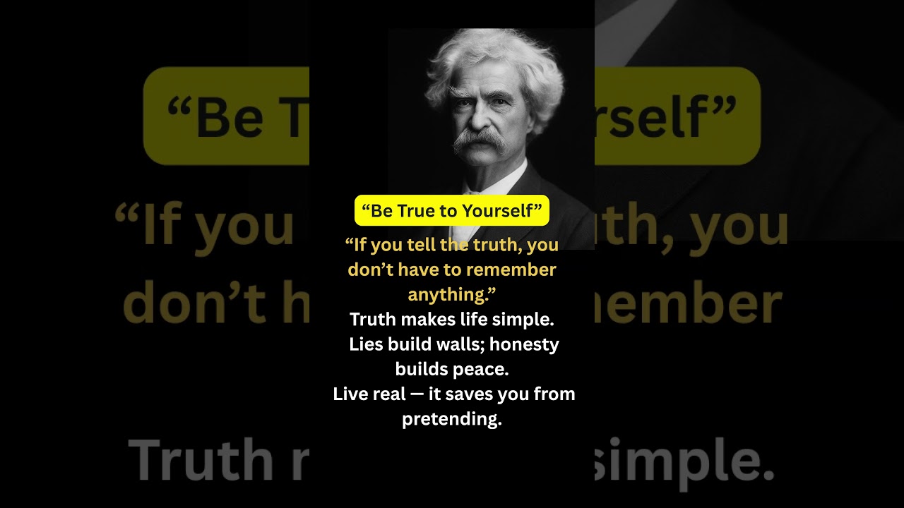Mark Twain Motivation on Honesty & Peace#quotes