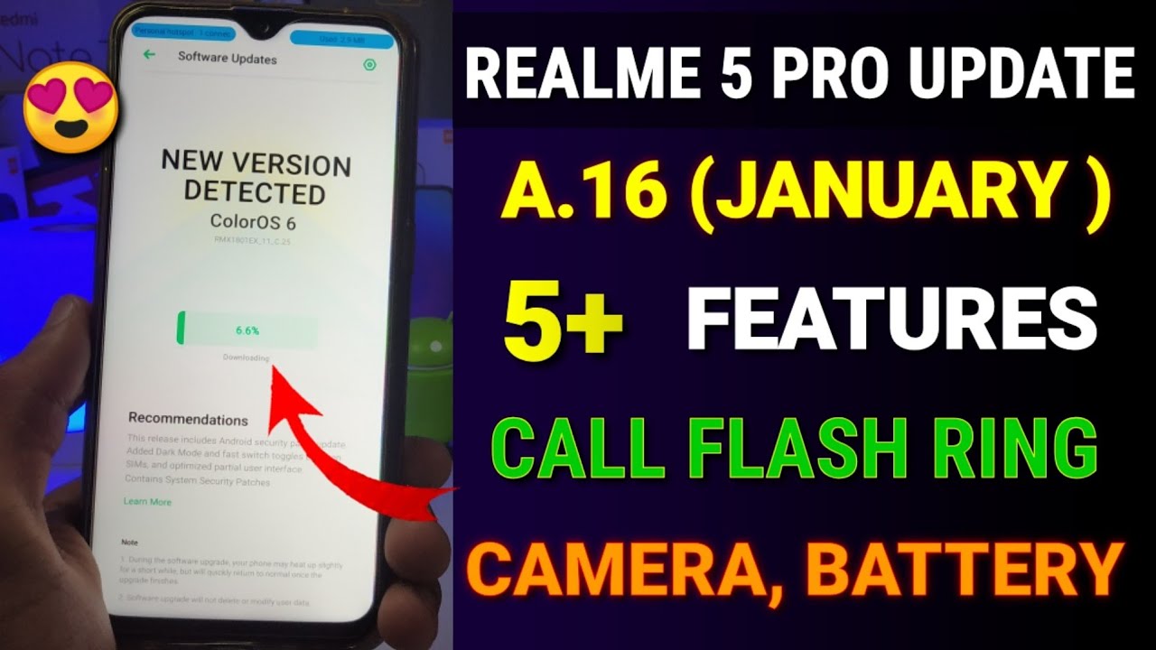 Realme 5 Pro A.16 update January | new features | Realme 5 Pro update