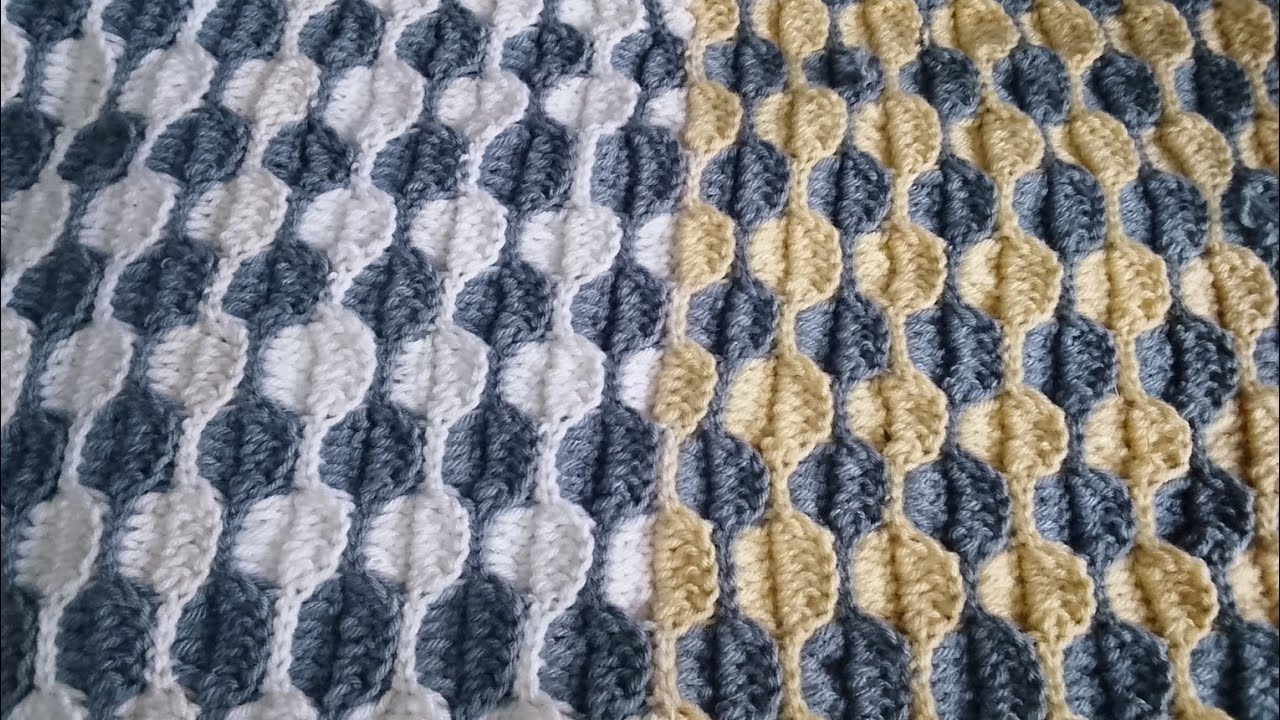How to crochet a blanket using yarns left over/scrappy yarn blanket 