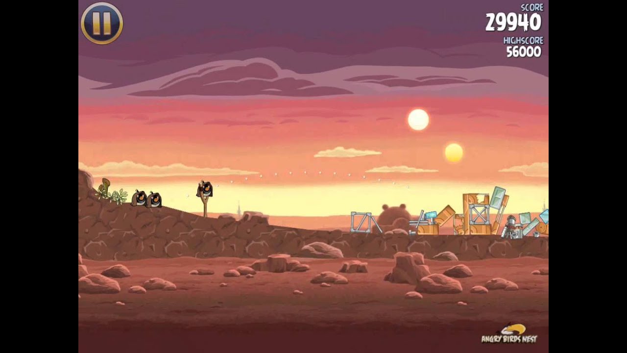Angry Birds Star Wars 1-6 Tatooine 3-Star Walkthrough