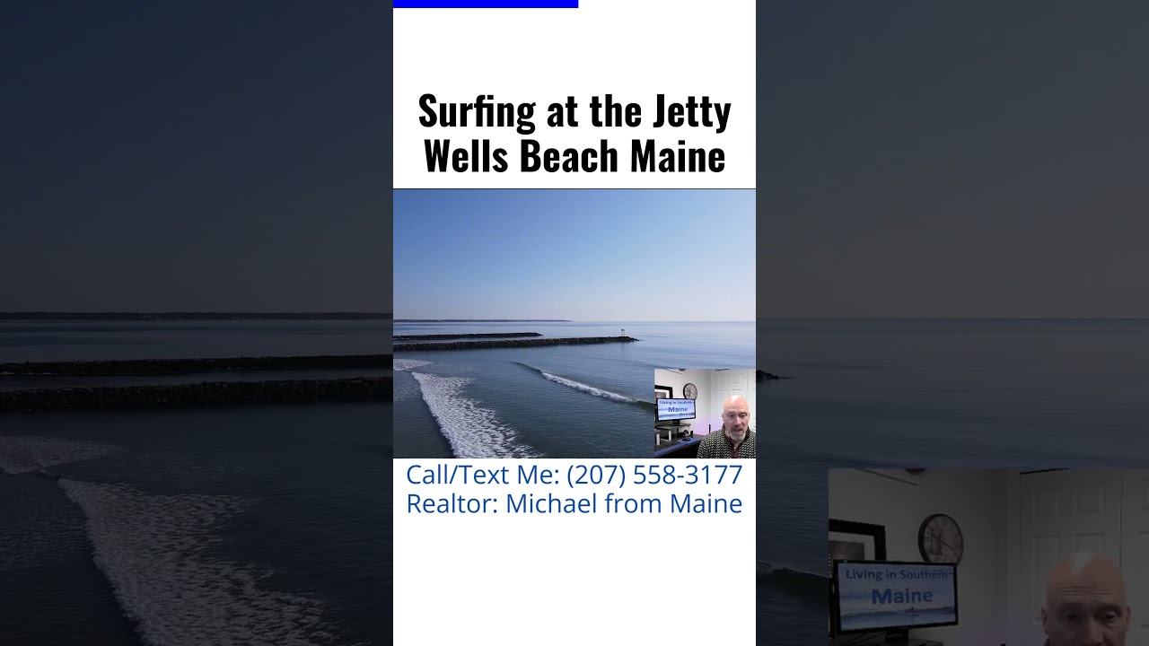 Surfing at the Jetty Wells Beach Maine #shorts