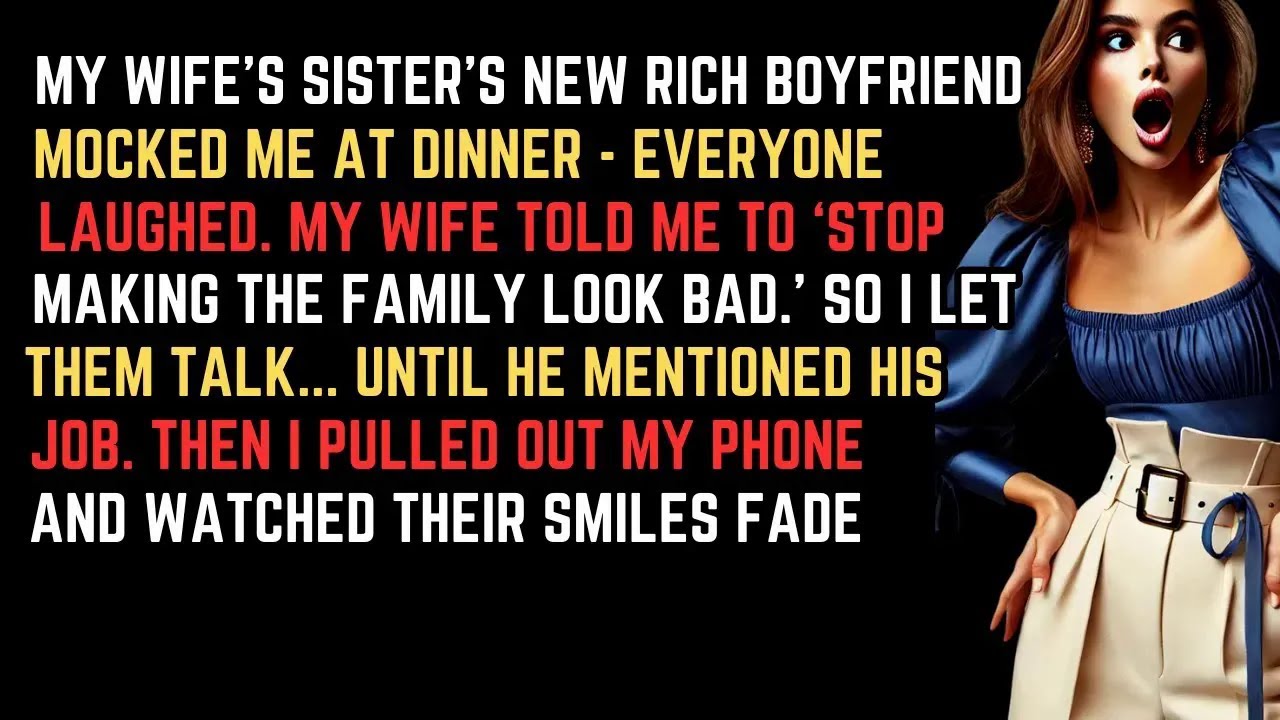 My Wife’s Sister's New Rich Boyfriend Mocked Me At Dinner—Everyone Laughed     Until     Best Re