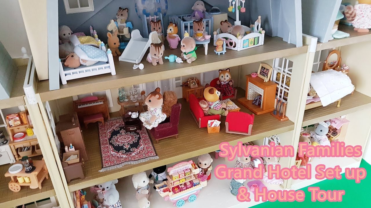 Экскурсия по дому и обустройство гранд-отеля от Sylvanian Families.