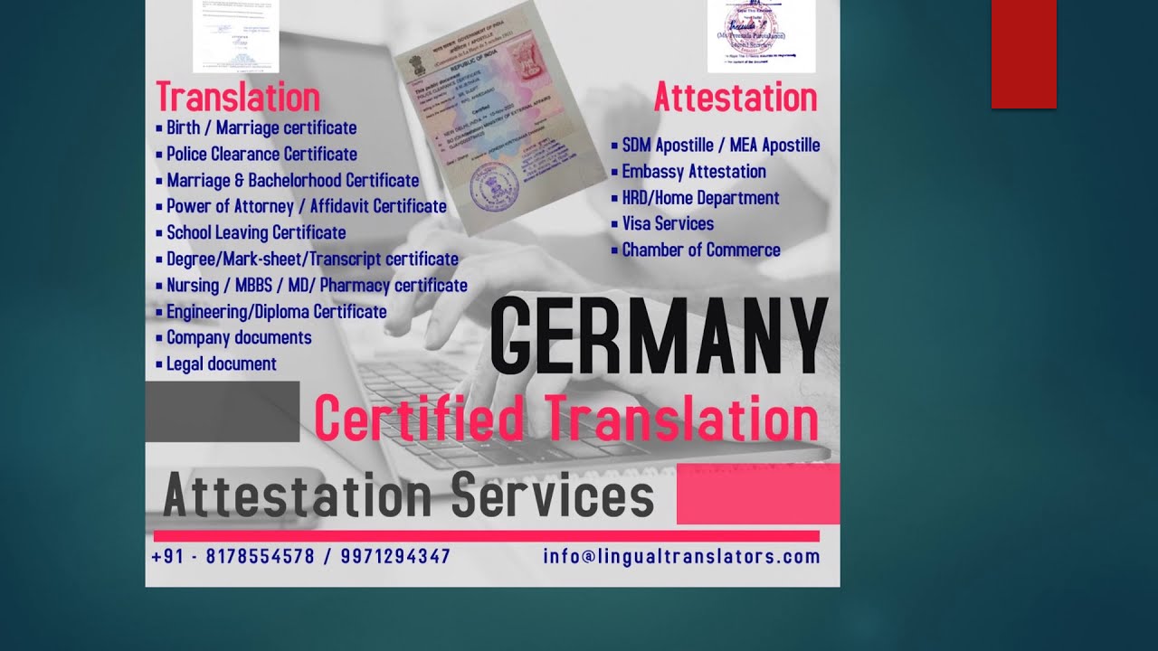 Translation services and Attestation services