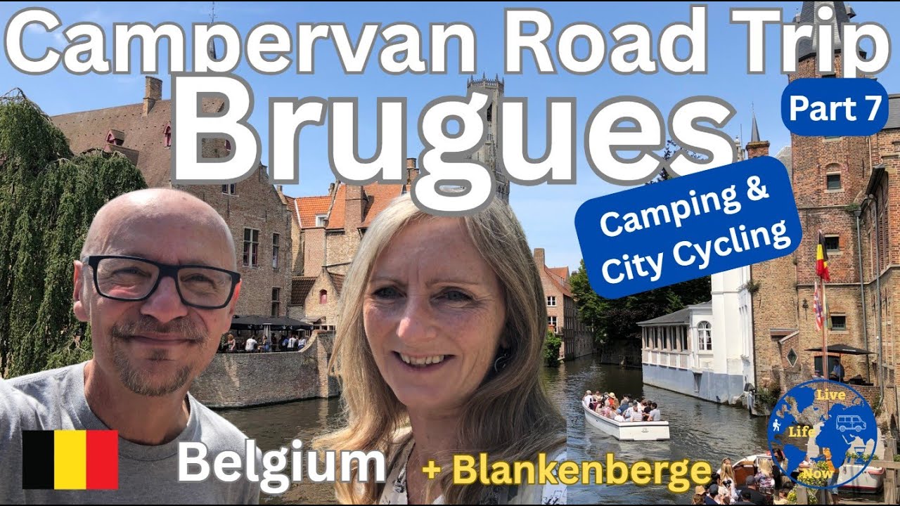Cycling Into Bruges from a Campsite 🚲 | Bruges City Walk, Blankenberge Day Trip & Belgian Coast