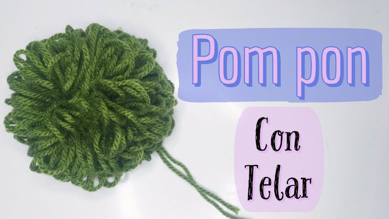 Pompón en telar circular