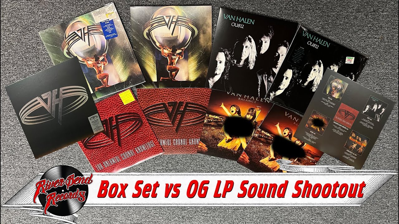 Сравнение LP-альбомов Van Halen Collection II Box Set и первых американских изданий