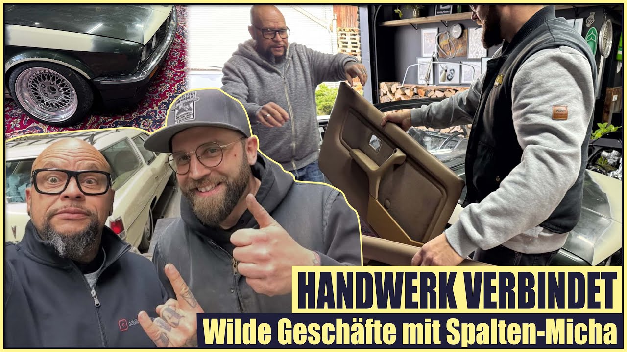 BMW E30 Waldfund Innenraum Aufbereitung gegen Pontiac-Schweißarbeiten – ein Deal unter Handwerkern