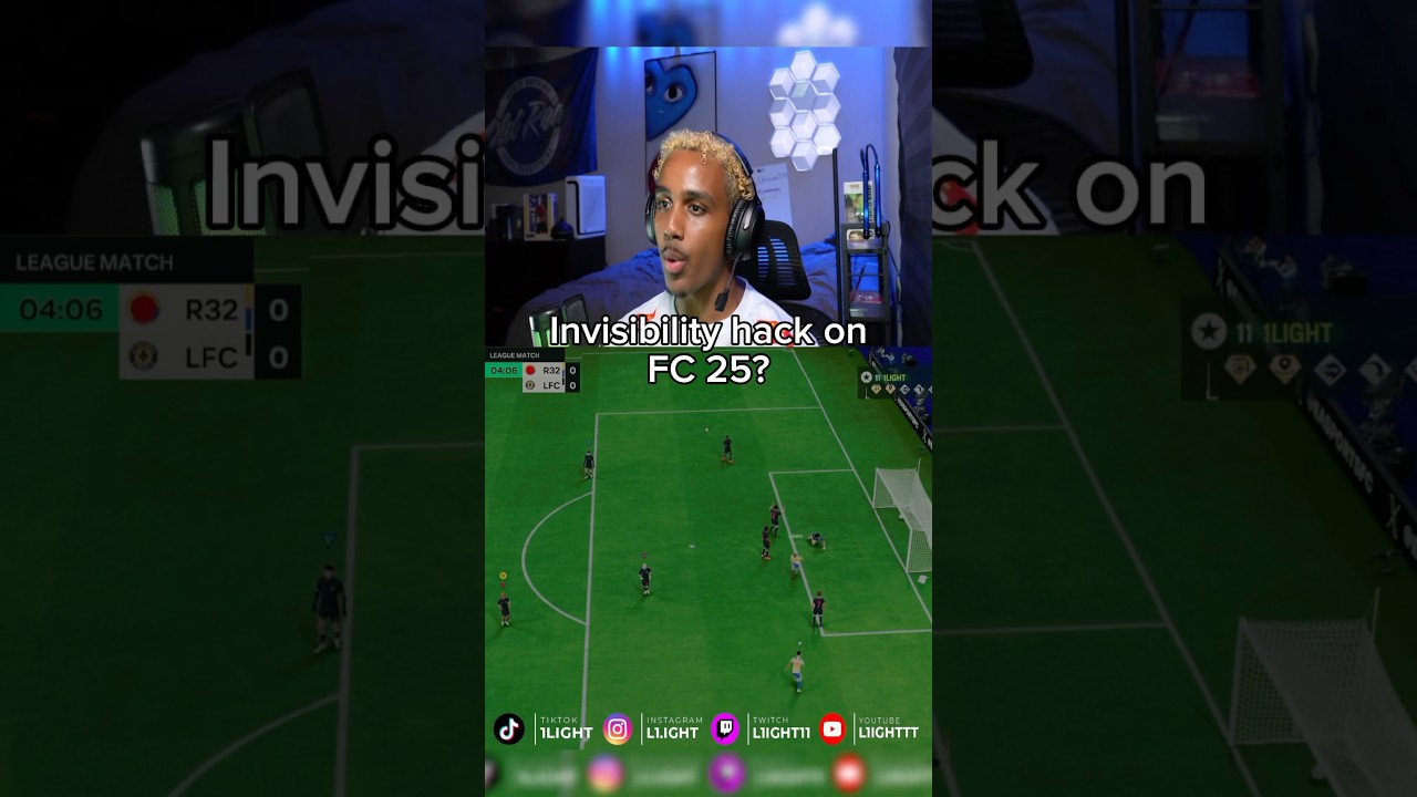 How common is this hack on fc25 pro clubs? #fc25 #fc25proclubs #proclubs #invisibilityhack #1light