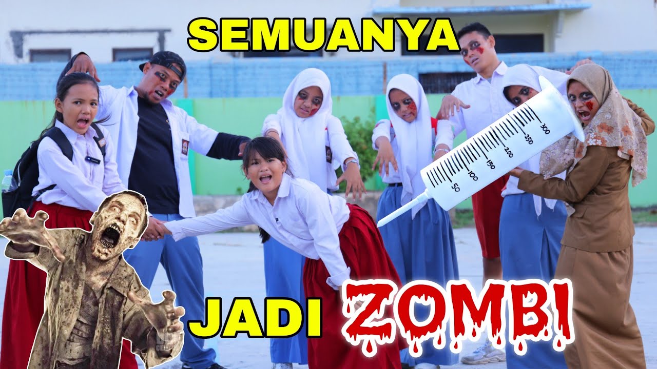 SEMUA MURID JADI ZOMBI | ADA ZOMBI DI SEKOLAH | CHIKAKU FAMILY