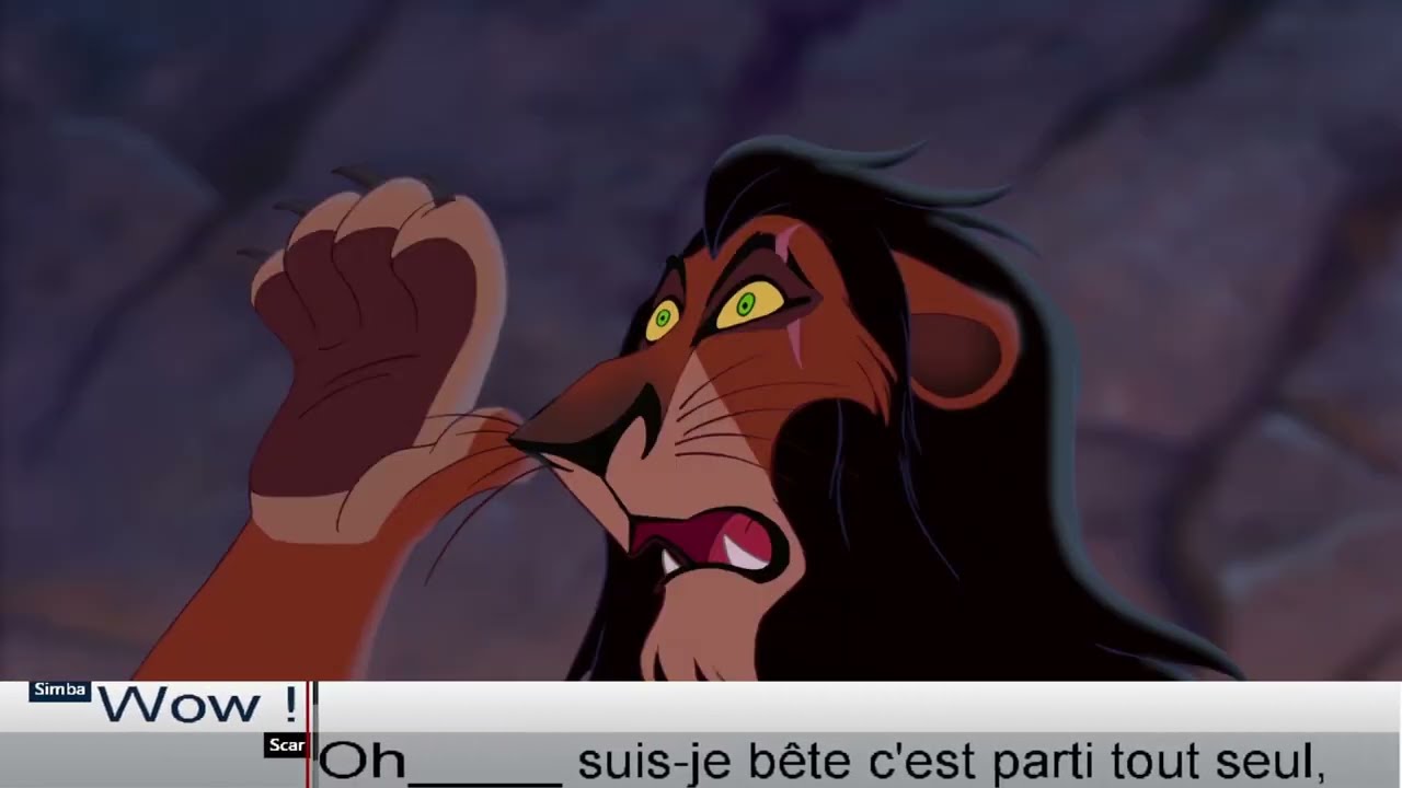 A TOI DE DOUBLER SCAR et/ou SIMBA - LE ROI LION - BANDE RYTHMO