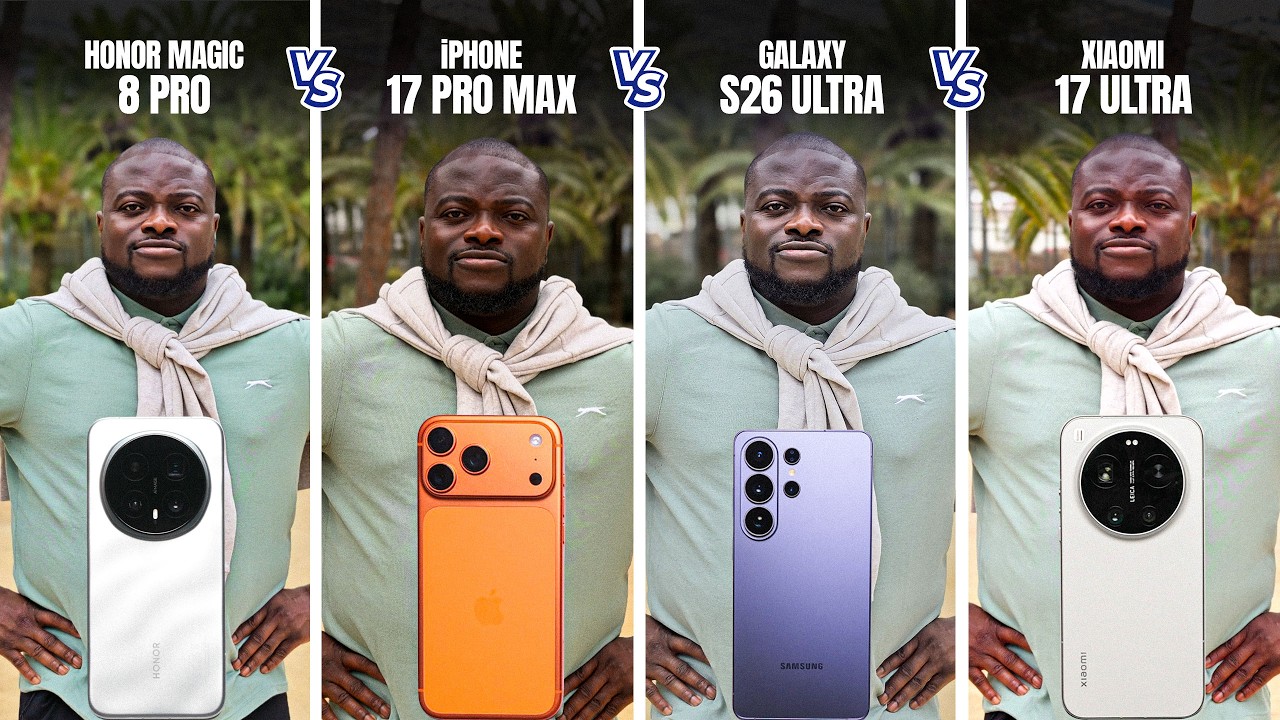Samsung Galaxy S26 Ultra vs iPhone 17 Pro Max vs Xiaomi 17 Ultra vs HONOR Magic 8 Pro Camera Test