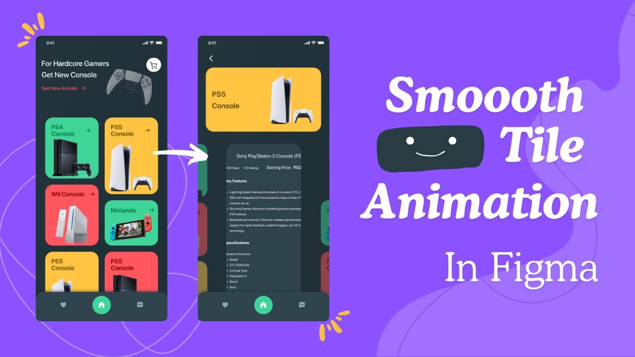 Smooth Tile animation in figma.