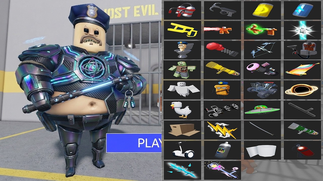 All Items Unlocked BARRY'S PRISON RUN OBBY HARD MODE - Roblox New Update All Morphs Full Gameplay