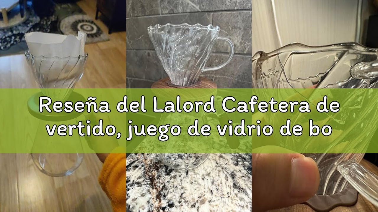 Reseña del Lalord Cafetera de vertido, juego de vidrio de borosilicato de 600 ml con 100 filtros de