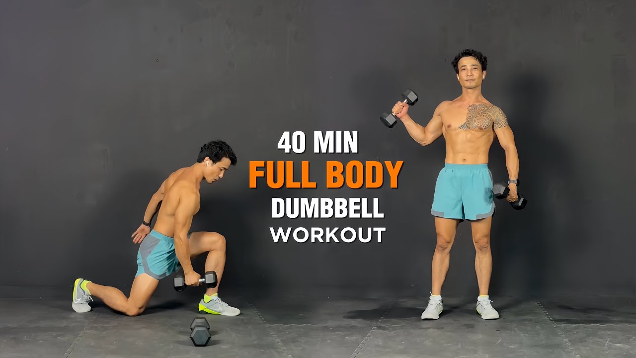 40 Min FULL BODY Workout With WEIGHTS | Low Impact Dumbbell Workout ( Light Weights )
