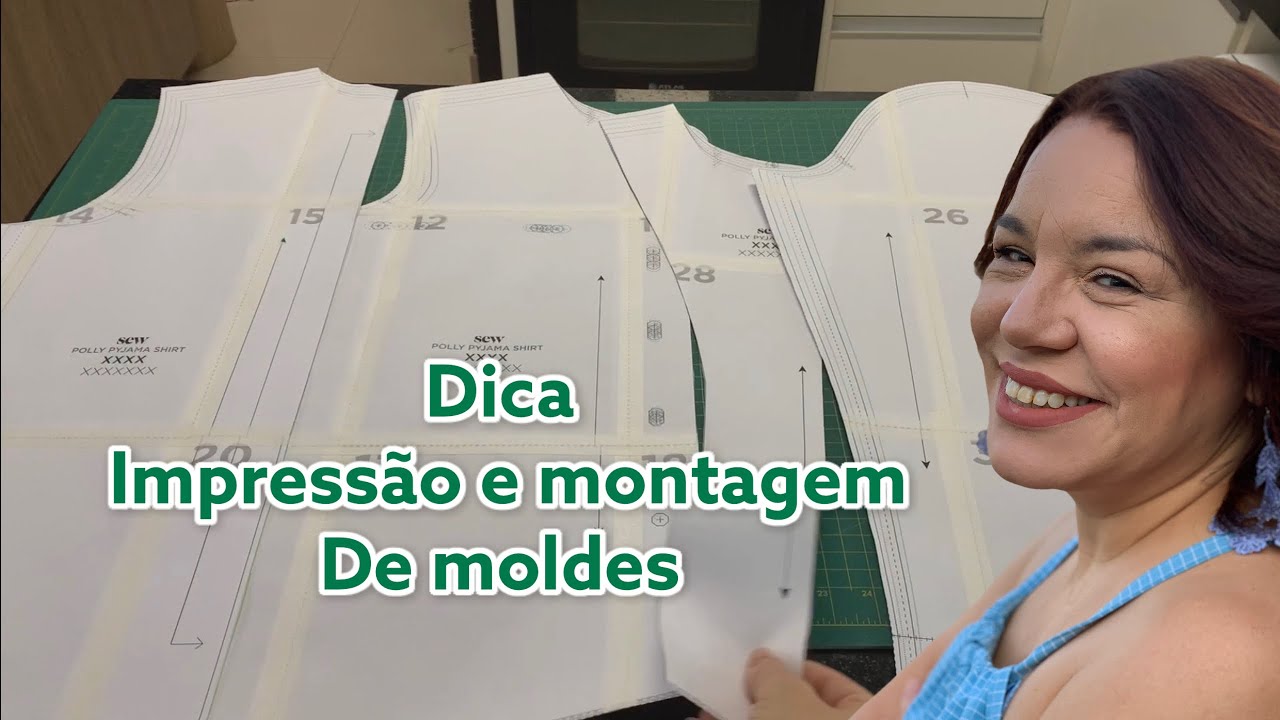 Como utilizar moldes em PDF, impressão em papel A4 e montagem