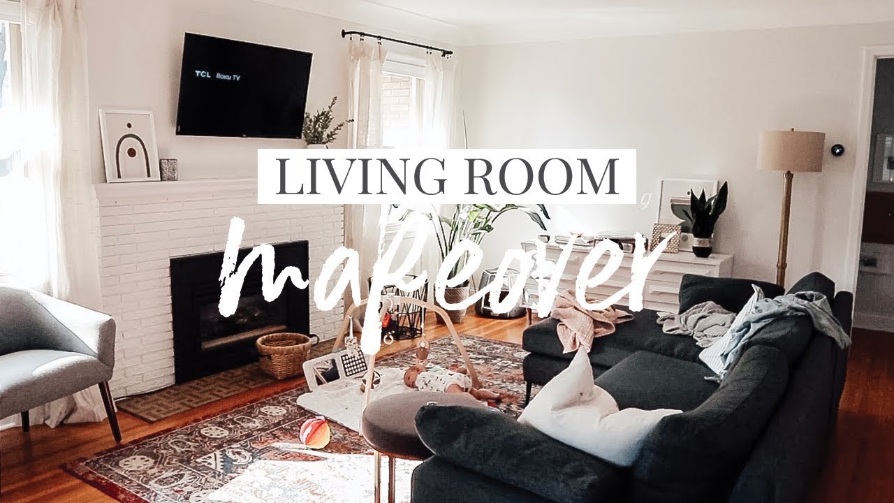 Living Room Makeover • Before Look & Design Plan