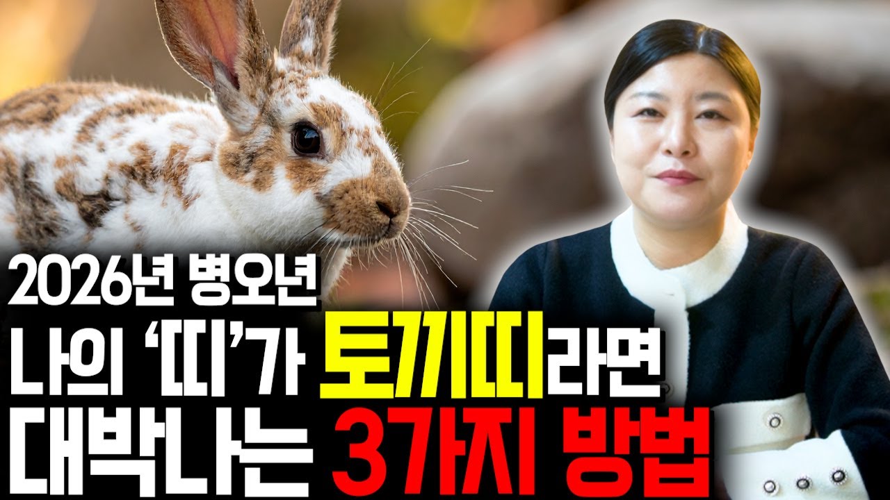 🌟2026년 대박나는 토끼띠운세🌟 올한해 무조건 대박나는 3가지 방법은?! 초대박나는 토끼띠운세! 돈벼락 맞아봅시다~ 51년생 63년생 75년생 87년생 99년생 토끼띠 운세